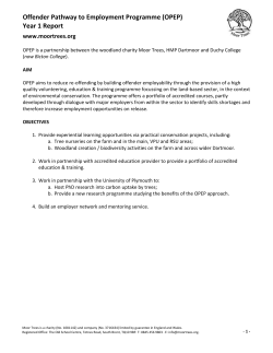 Offender Pathway to Employment Programme (OPEP) Year 1 Report