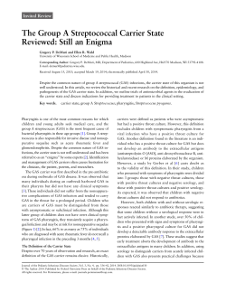 The Group A Streptococcal Carrier State