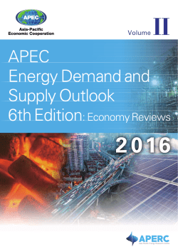 APEC Energy Demand and Supply Outlook 6th Edition
