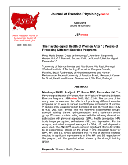 The Psychological Health of Women After 16 Weeks of Practicing