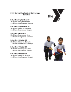 2007 T-Ball Game Schedule