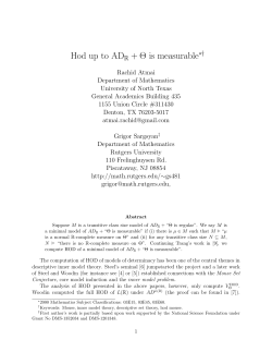 Hod up to ADR + &Theta; is measurable