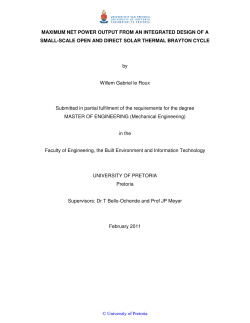 MAXIMUM NET POWER OUTPUT FROM AN INTEGRATED