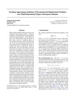 Tracking Approximate Solutions of Parameterized Optimization