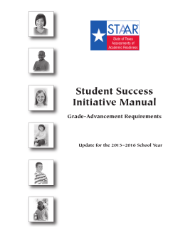 2017 Student Success Initiative Manual