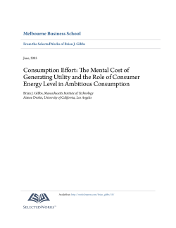 Consumption Effort: The Mental Cost of Generating Utility and the