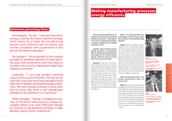 Making manufacturing processes energy efficient