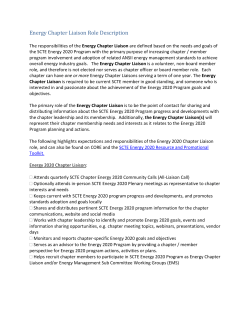 Energy Chapter Liaison.