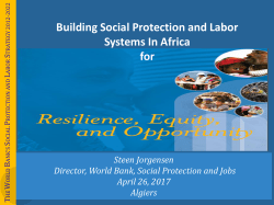 Building Social Protection and Labor Systems In Africa