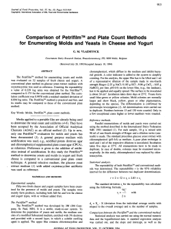 Comparison of Petrifilm and Plate Count Method for