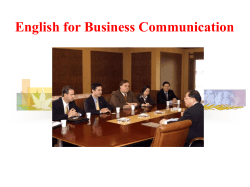 English Business Correspondence
