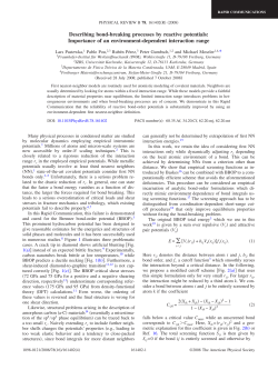 Describing bond-breaking processes by reactive potentials
