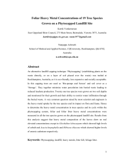 Foliar Heavy Metal Concentrations of 19 Tree Species Grown on a