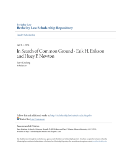 Erik H. Erikson and Huey P. Newton