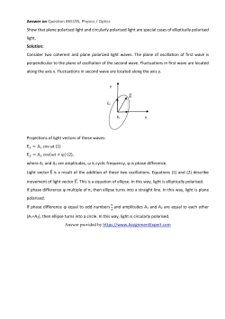 Answer on Question #65195, Physics / Optics Show that plane