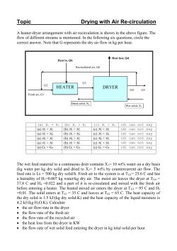 Drying with Air Recirculation