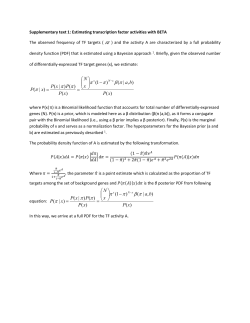 Supplementary text 1: Estimating transcription factor activities with