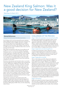 New Zealand King Salmon: Was it a good decision for New Zealand?