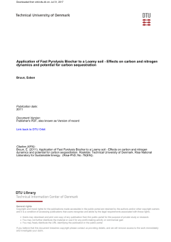 Application of Fast Pyrolysis Biochar to a Loamy soil