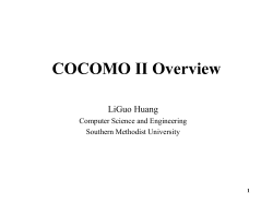 Software Cost Estimation with COCOMO II