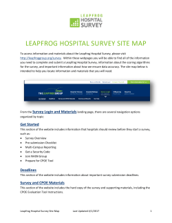Survey Site Map - The Leapfrog Group