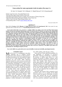 Gene action for some agronomic traits in maize (Zea mays L.)