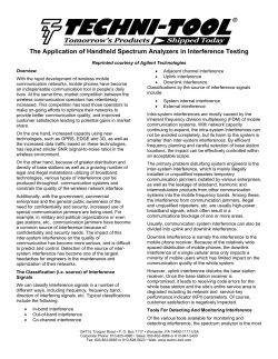 The Application of Handheld Spectrum Analyzers in - Techni-Tool