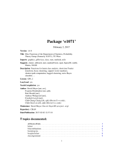Package `e1071`