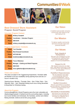 Best Dressed Store Assistant