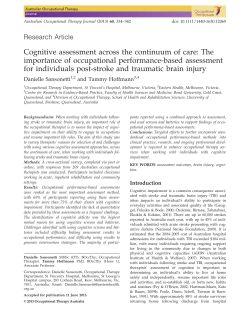 Cognitive assessment across the continuum of care