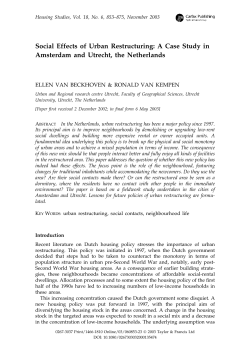 Social Effects of Urban Restructuring: A Case Study in Amsterdam