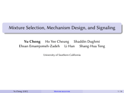 Mixture Selection, Mechanism Design, and Signaling