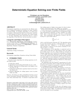 Deterministic Equation Solving over Finite Fields