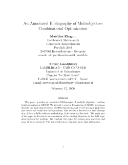 An Annotated Bibliography of Multiobjective Combinatorial