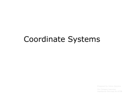 Coordinate Systems
