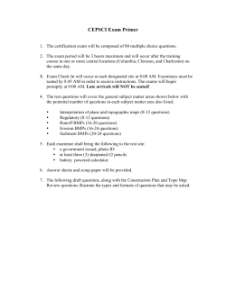Exam Primer with Answers