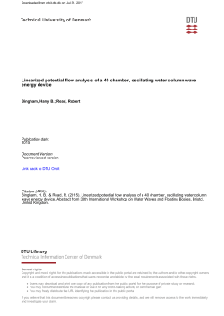 Linearized potential flow analysis of a 40 chamber, oscillating water