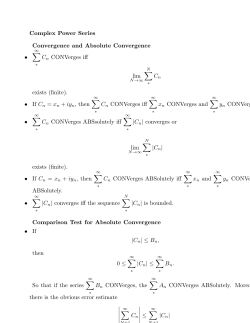 Complex Power Series JL Convergence and Absolute Convergence