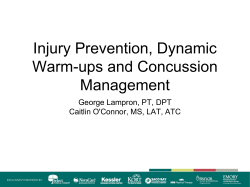 Injury Prevention, Dynamic Warm
