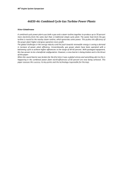 Combined Cycle Gas Turbine Power Plants