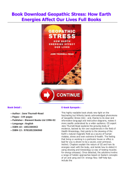 Book Geopathic Stress: How Earth