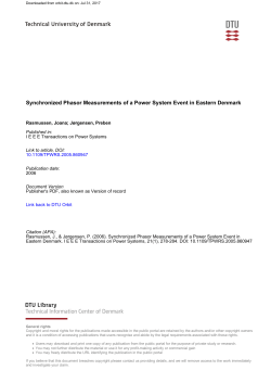 Synchronized Phasor Measurements of a Power System Event in