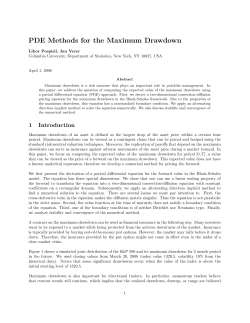 PDE Methods for the Maximum Drawdown