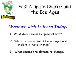 Paleoclimate Lecture