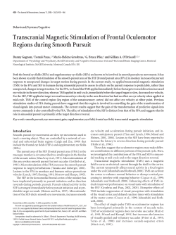 Transcranial Magnetic Stimulation of Frontal Oculomotor Regions