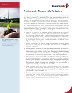 Strategies to Reduce NOx Emissions