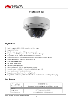 DS-2CD2720F-I(S) Key Features Specification