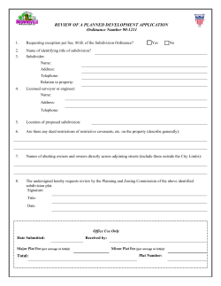 Review of a Planned Development Application