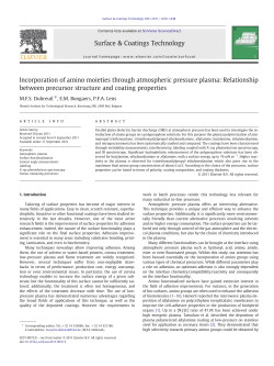 Incorporation of amino moieties through atmospheric pressure