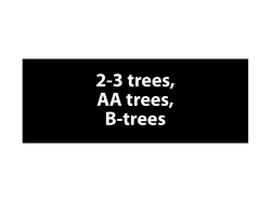 2-3 trees, AA trees, B